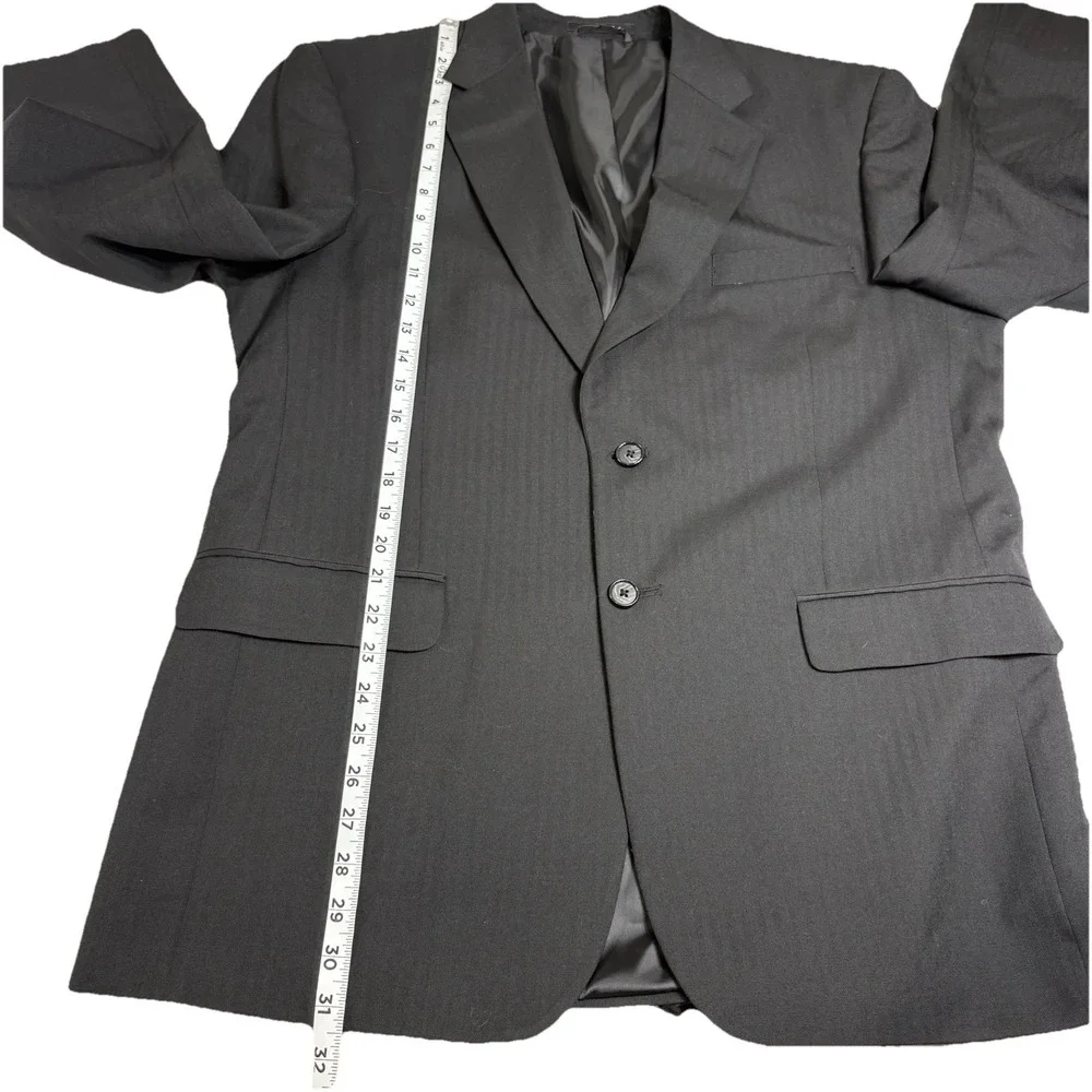 Saddlebred‎ Performance Men's  Size 42R Black Wool Blend Blazer Classic 2 Button